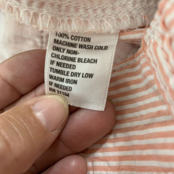 Crown & Ivy Seersucker Cropped Pants Womens 4 Pink White - Picture 7 of 9